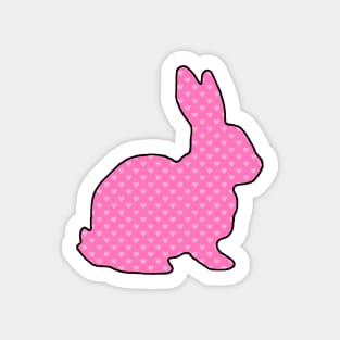 Pink Hearts Show Rabbit - NOT FOR RESALE WITHOUT PERMISSION Sticker